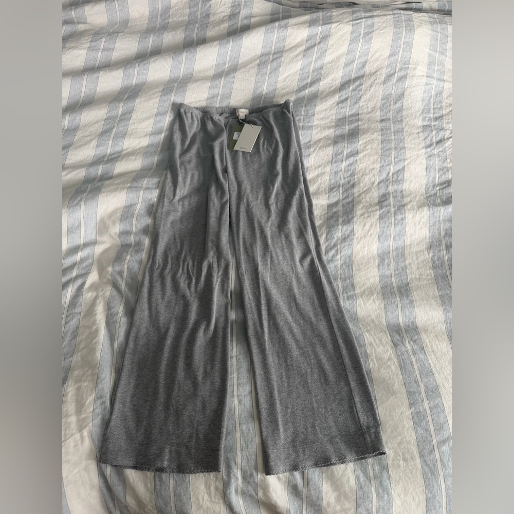 (NEW) Donni baby rib scallop pants - XS gray